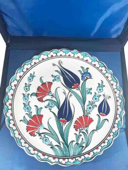 25 cm Handcrafted Iznik Tile Plate - Çini Evi (1)