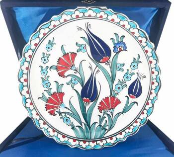 25 cm Handcrafted Iznik Tile Plate - Çini Evi