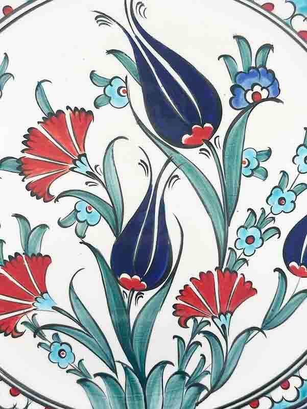 25 cm Handcrafted Iznik Tile Plate - 3