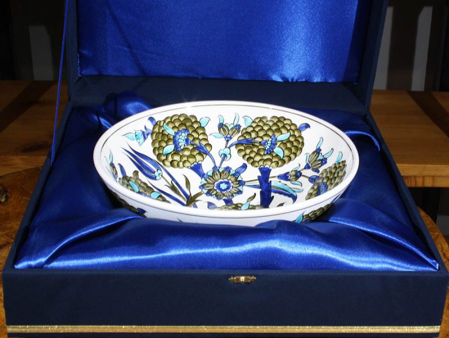 30 cm große Iznik-Schüssel im Damaskus-Stil - 4