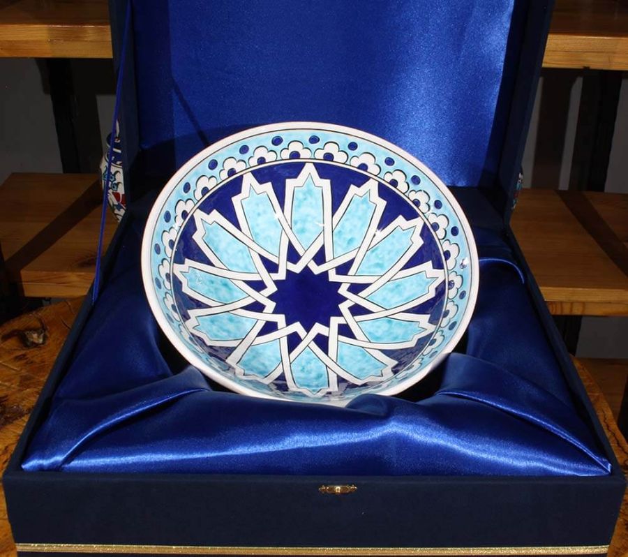 30 cm Schale mit Seldschukischem Sternenmuster - 2