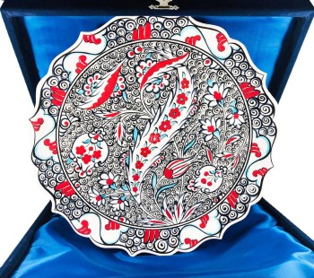30cm Iznik Pottery Plate Special Institution and Business Gift - 1