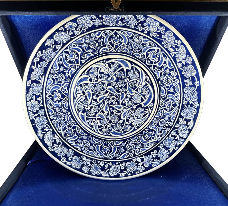 30cm Pottery Plate With Ottoman Babanakkaş Patterned - 1
