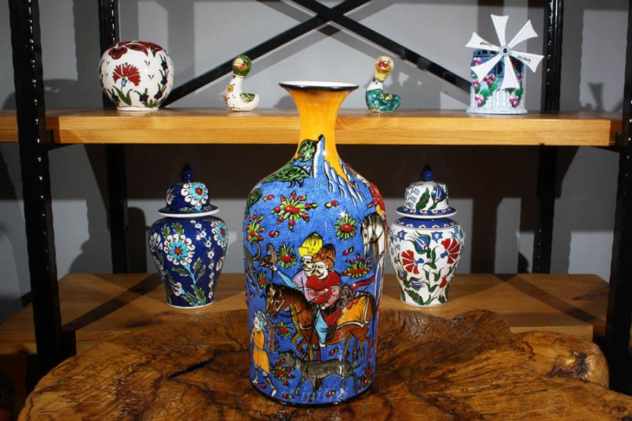 30cm Iznik Pottery Vase - 2