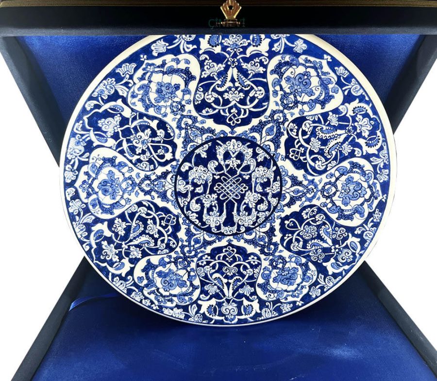 30cm Pottery Plate With Ottoman Babanakkaş Patterned - 1