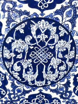 30cm Töpferplatte mit Ottoman Babanakkaş gemustert - Çini Evi (1)