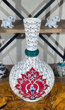 30cm Vase mit Lotus-Muster - 3