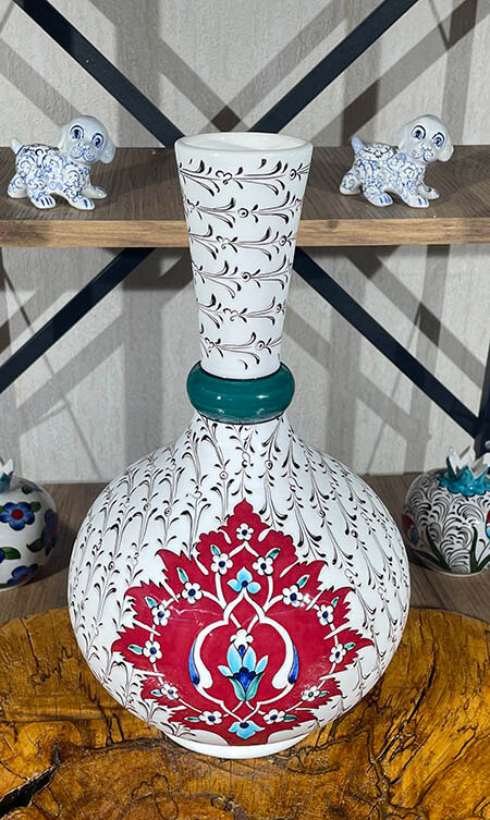 30cm vase with lotus pattern - 3