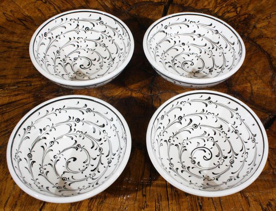 4 pieces bowl with estuary pattern - 1