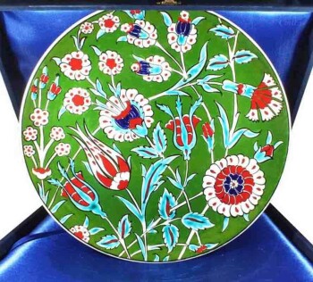 Tax Advisor Gift 30 cm Iznik Ceramic Plate - Çini Evi