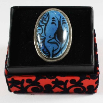 Aged Tulip Iznik Ceramic Ring - Çini Evi