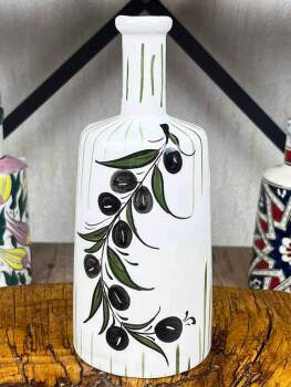 Akdeniz Zeytin Dalı El İşi Yağlık 550 ml - Çini Evi