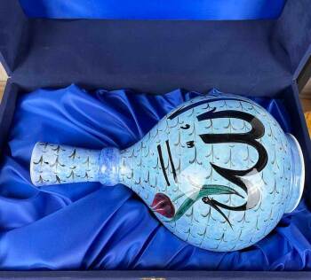 Allah- und Tulpenkomposition – Iznik-Keramikvase - 3