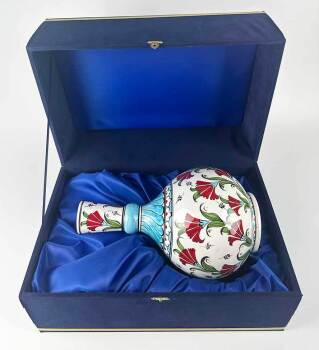 Amtsgeschenk für Bürgermeister | Iznik-Keramikvase mit Nelkenmotiv 30 cm - 3