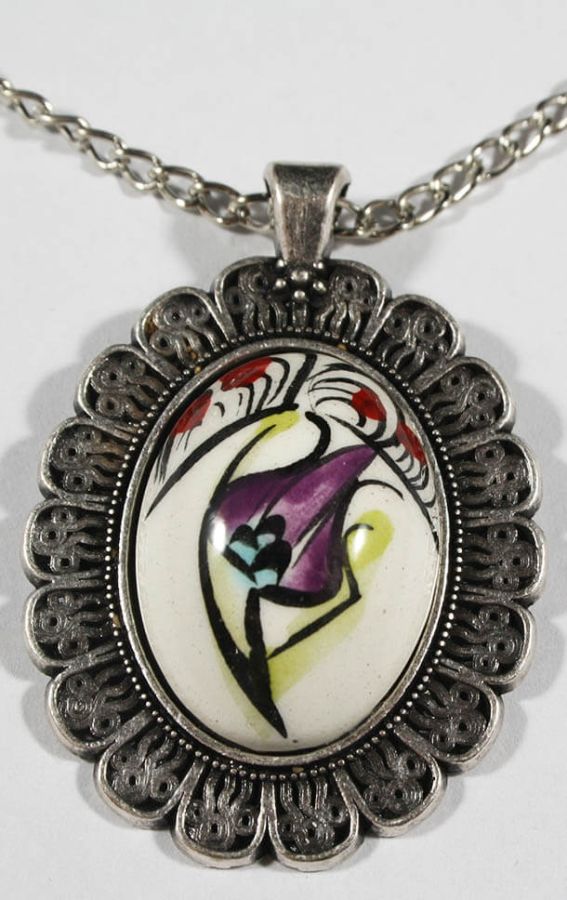 Anemon Iznik Ceramic Pendant - 1