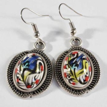Anemone Iznik Ceramic Earrings - Çini Evi