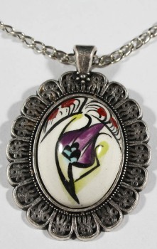 Anemone Iznik Ceramic Pendant - Çini Evi