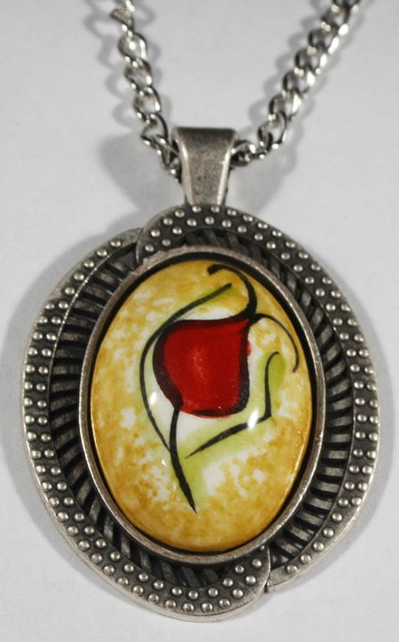 Anhänger mit Tulpenmotiv im besonderen Design - 1