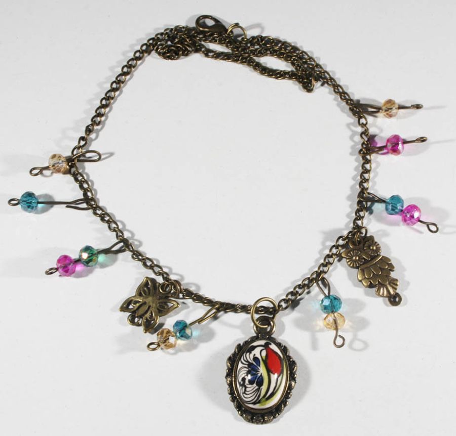 Anniversary Gift – Handmade Iznik Tile Anklet - 1