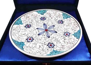 Apology Gift Special Design Flower Iznik Ceramic Plate - 3