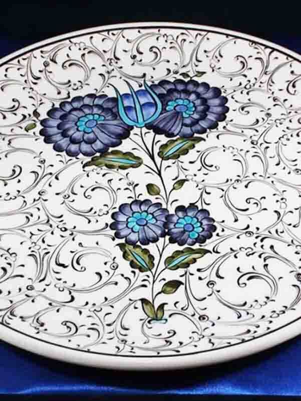 Assiette en céramique d’Iznik 30 cm cadeau nouvelle maison - 3