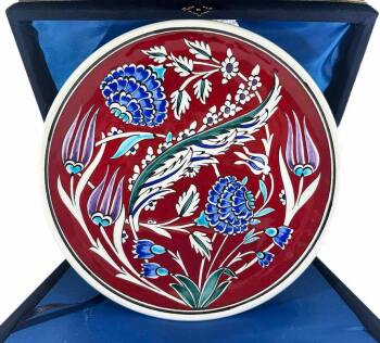 Assiette d’Iznik « Jardin Venteux » – Cadeau Traditionnel - Çini Evi
