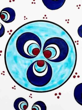 Assiette d’Iznik Motif Çintemani – Céramique Artisanale 25 cm - Çini Evi (1)