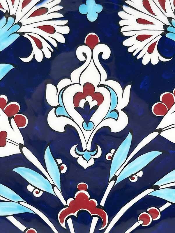 Assiette d’Iznik – Motif Œillets Cadeau de Réception Officielle - 2