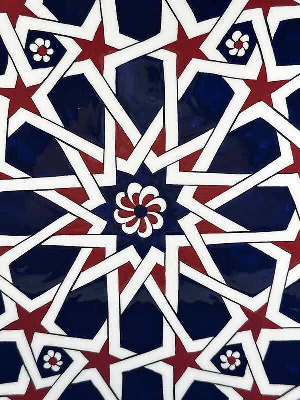 Assiette d’Iznik – Motif Étoile Seldjoukide – Cadeau Institutionnel - 2