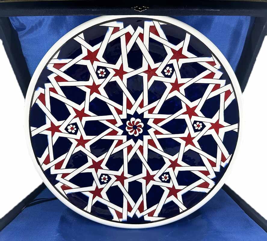 Assiette d’Iznik – Motif Étoile Seldjoukide – Cadeau Institutionnel - 1