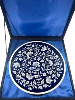 Assiette d’Iznik – Motifs Bleus et Blancs (30 cm) – Cadeau d’Entreprise - 3