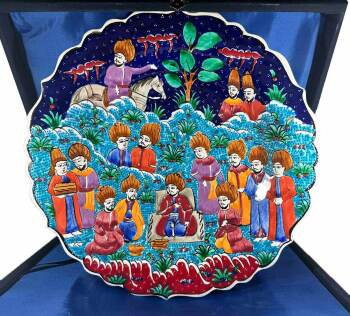 Assiette en Céramique d’Iznik – “Présent Offert au Dirigeant d’État - Çini Evi