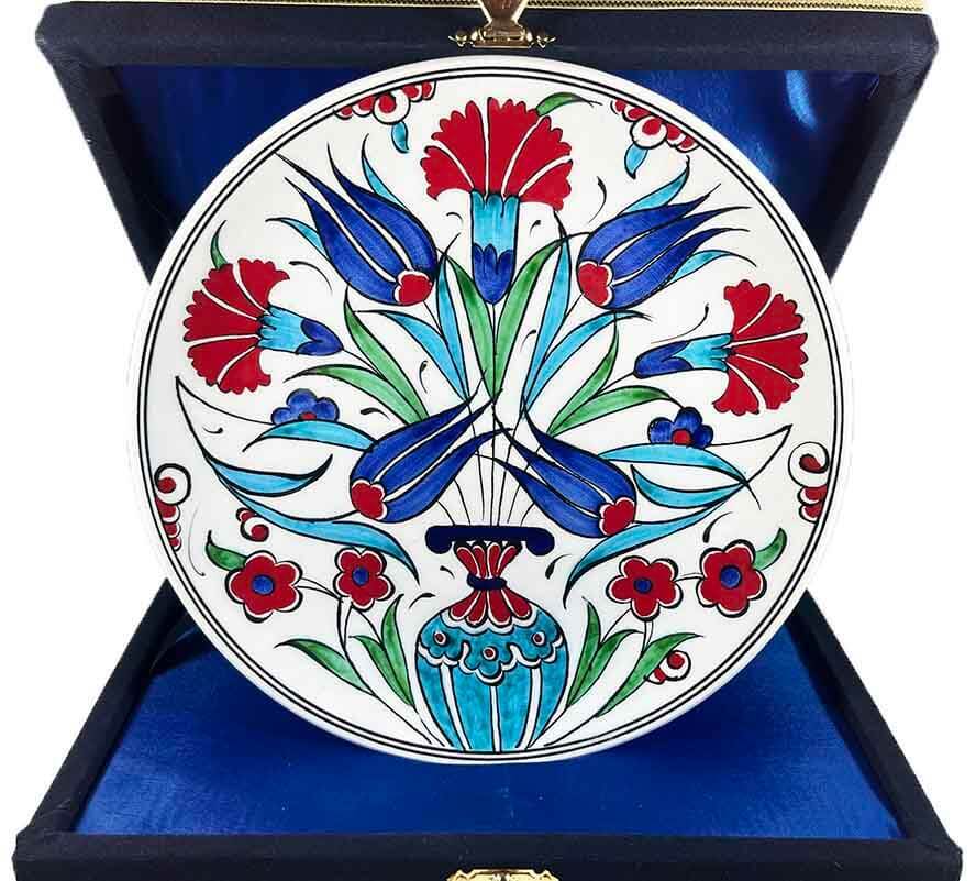Assiette en céramique d’Iznik | Cadeau pour enseignant 18 cm - 1