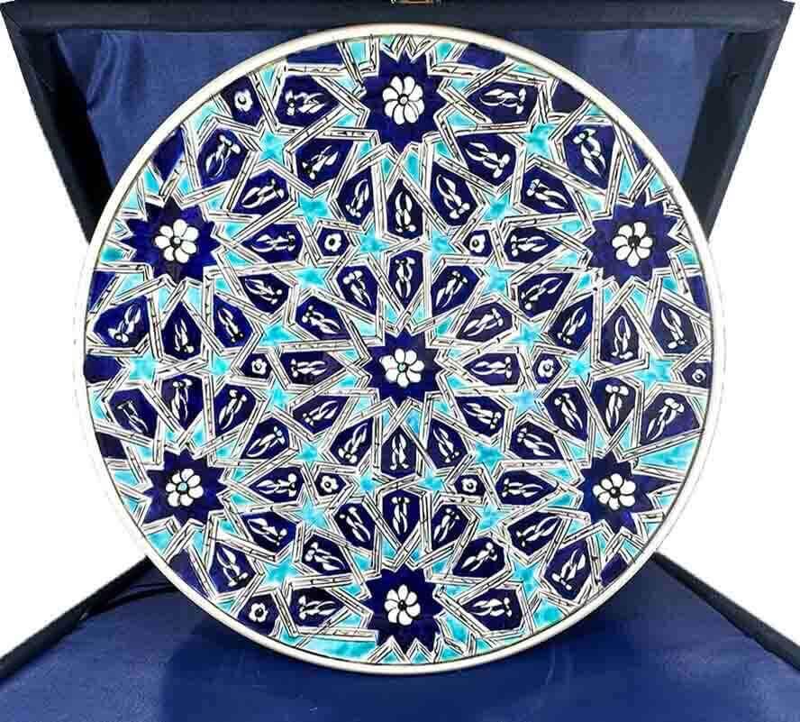 Assiette en Céramique d'Iznik 30 cm – L'Éclat de l'Étoile Seldjoukide - 1