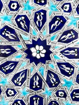 Assiette en Céramique d'Iznik 30 cm – L'Éclat de l'Étoile Seldjoukide - Çini Evi (1)