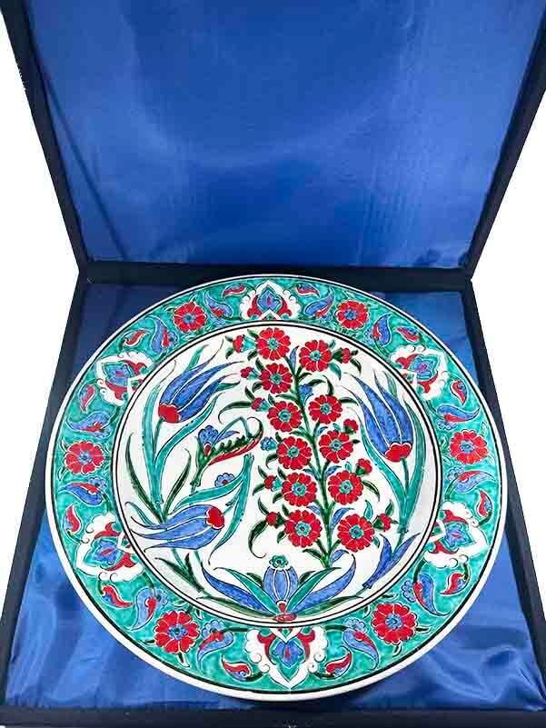 Assiette en Céramique d'Iznik à Motif de Tulipe – Cadeau Spécial pour Universitaire - 3