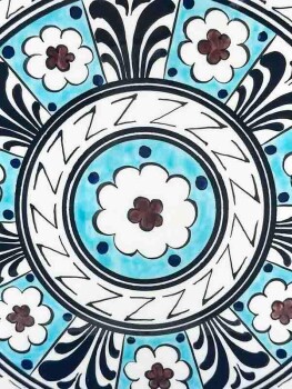 Assiette en Céramique d’Iznik – Motif “Millet İşi” – 30 cm – Cadeau pour Institution Officielle - Çini Evi (1)