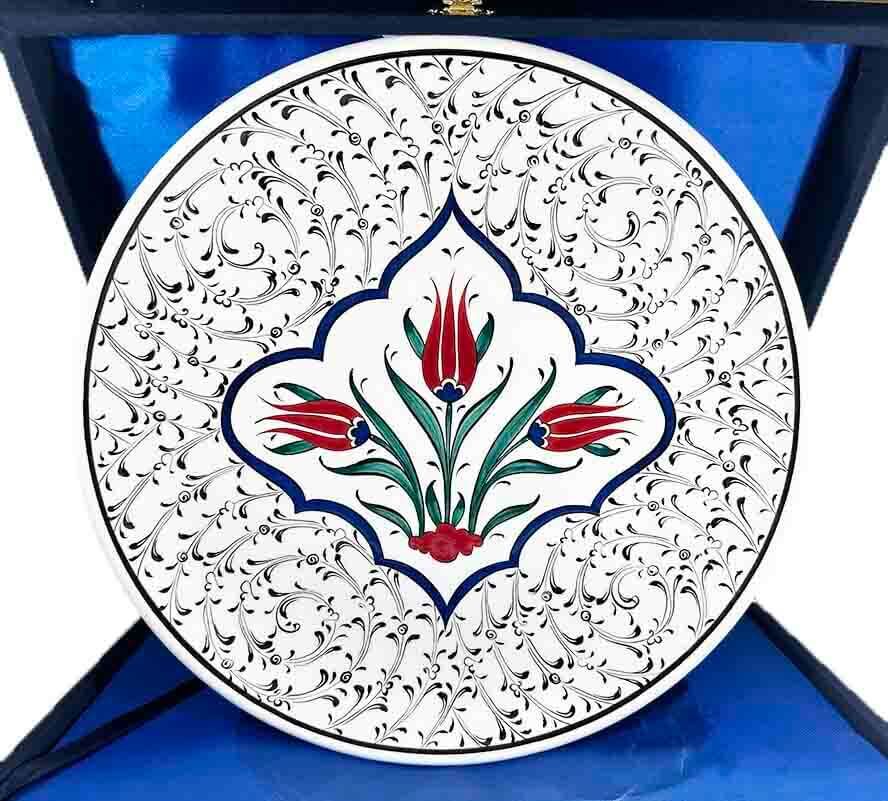 Assiette Iznik 30 cm à trois tulipes - 1