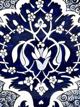Assiette Iznik bleue et blanche 25 cm - 2