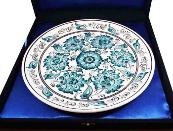 Assiette en céramique d’Iznik motif lotus | Cadeau unique - 3