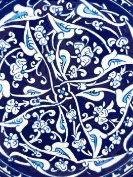 Baba Nakkaş, Rumi Muster 30cm Iznik Çini Teller - Çini Evi (1)