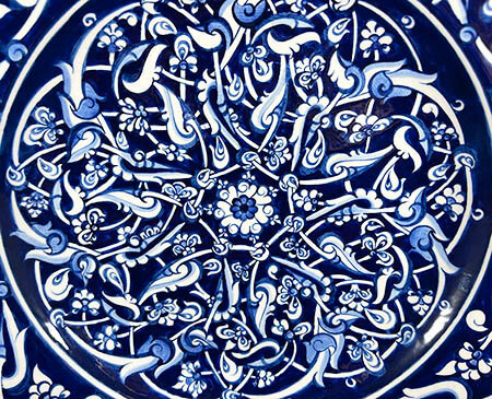 Babanakkaş Pattern 30cm Iznik Pottery Plate - 2