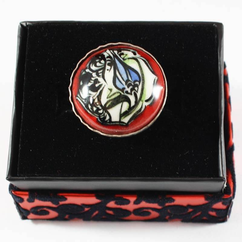 Bague en céramique d’Iznik motif tulipe - 1