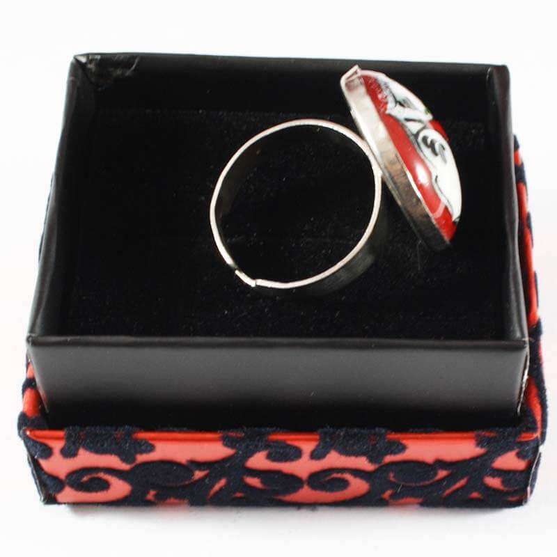 Bague en céramique d’Iznik motif tulipe bleue - 2