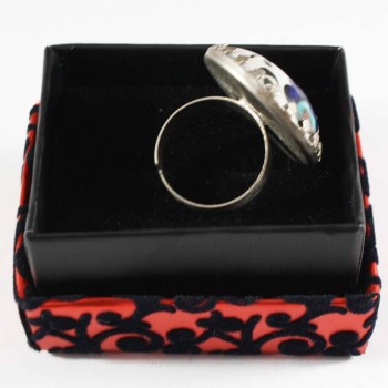 Bague Iznik à tulipe rouge solitaire - 2