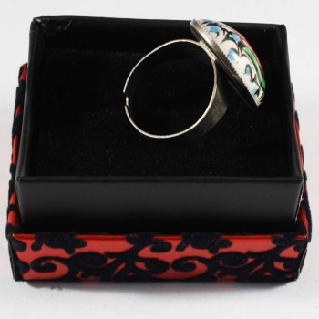 Bague Iznik à tulipe rouge solitaire - 2