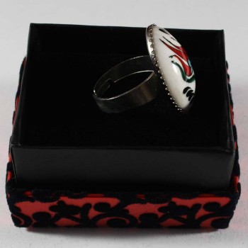 Bague Single Tulip en céramique d’Iznik - 2