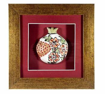 Bahar Çiçeği – İznik Çinili Nar Plaket - Çini Evi