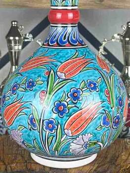 Bahar Laleleri – İznik Çini Vazo - Çini Evi (1)