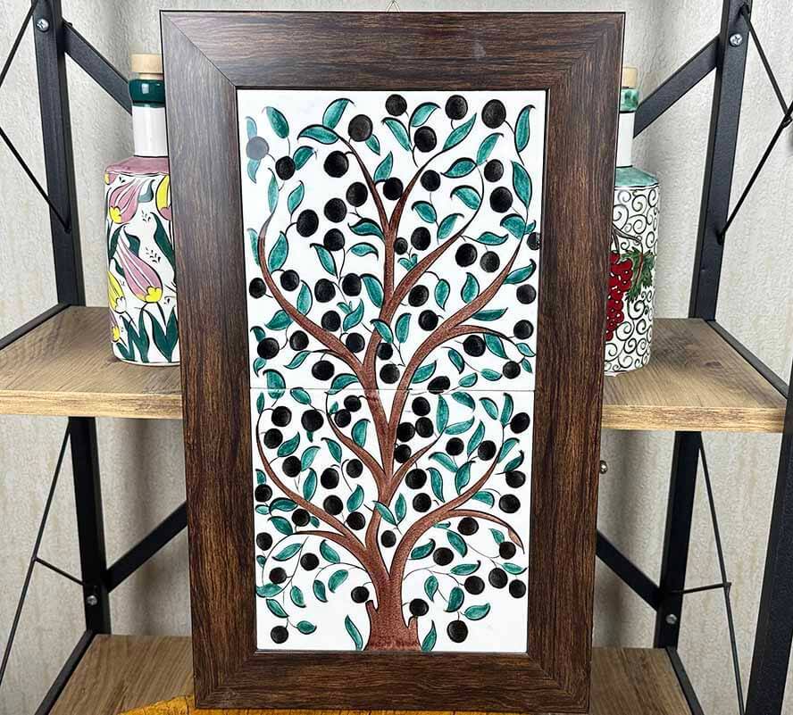 Bereketin Kökleri – Zeytin Motifli İznik Çini Pano - 1